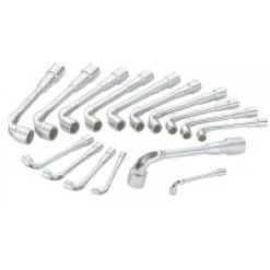 JEU DE 16 CLÉS À  PIPE SAM OUTILLAGE DÉBOUCHÉES 6/12 PANS SATINÉE 8 A 24 MM - 93-J16