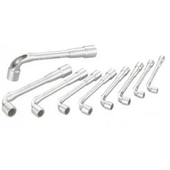 JEU DE 9 CLÉS À  PIPE SAM OUTILLAGE DÉBOUCHÉES 6/12 PANS SATINÉE 8 A 19 MM -93-J9