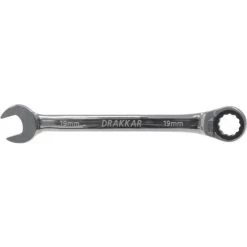 Cle Mixte Coudee Cliquet 19mm 72 Dents Dt DRAKKAR TOOLS - 12649