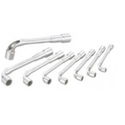 JEU DE 8 CLÉS À  PIPE SAM OUTILLAGE DÉBOUCHÉES 6/12 PANS SATINÉE 8 A 24 MM - 93-J8