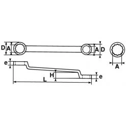 CLE POLYGONALE CONTRE-COUDEE 13X17 MM SAM OUTILLAGE - 10513X17 -Clés de serrage Soldes 2022 s 105 ... 01 9