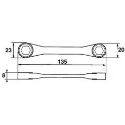 CLE COUDEE MAGNETIQUE PORTE-EMBOUTS 1/4' 5/16' SAM OUTILLAGE - 105PEV -Clés de serrage Soldes 2022 s 105 PEV 01