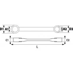 CLE POLYGONALE CLIQUET 12X13 SAM OUTILLAGE - 106C12X13 -Clés de serrage Soldes 2022 s 106C ... 01 3