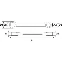 CLE CLIQUET DE 24 ET 27 MM CONTRECOUDEE SAM OUTILLAGE - 2172427 -Clés de serrage Soldes 2022 s 217... 01 2