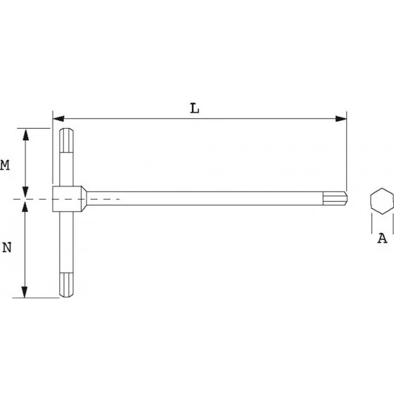 CLE MALE EN T ASYMETRIQUE 6 MM SAM OUTILLAGE - 62CT6 4 CLE MALE EN T ASYMETRIQUE 6 MM SAM OUTILLAGE - 62CT6 – Image 2