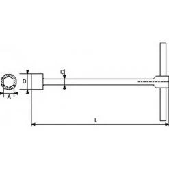 CLE DOUILLE EN T DE 14 MM SAM OUTILLAGE - 63BT14 -Clés de serrage Soldes 2022 s cle douille t 4